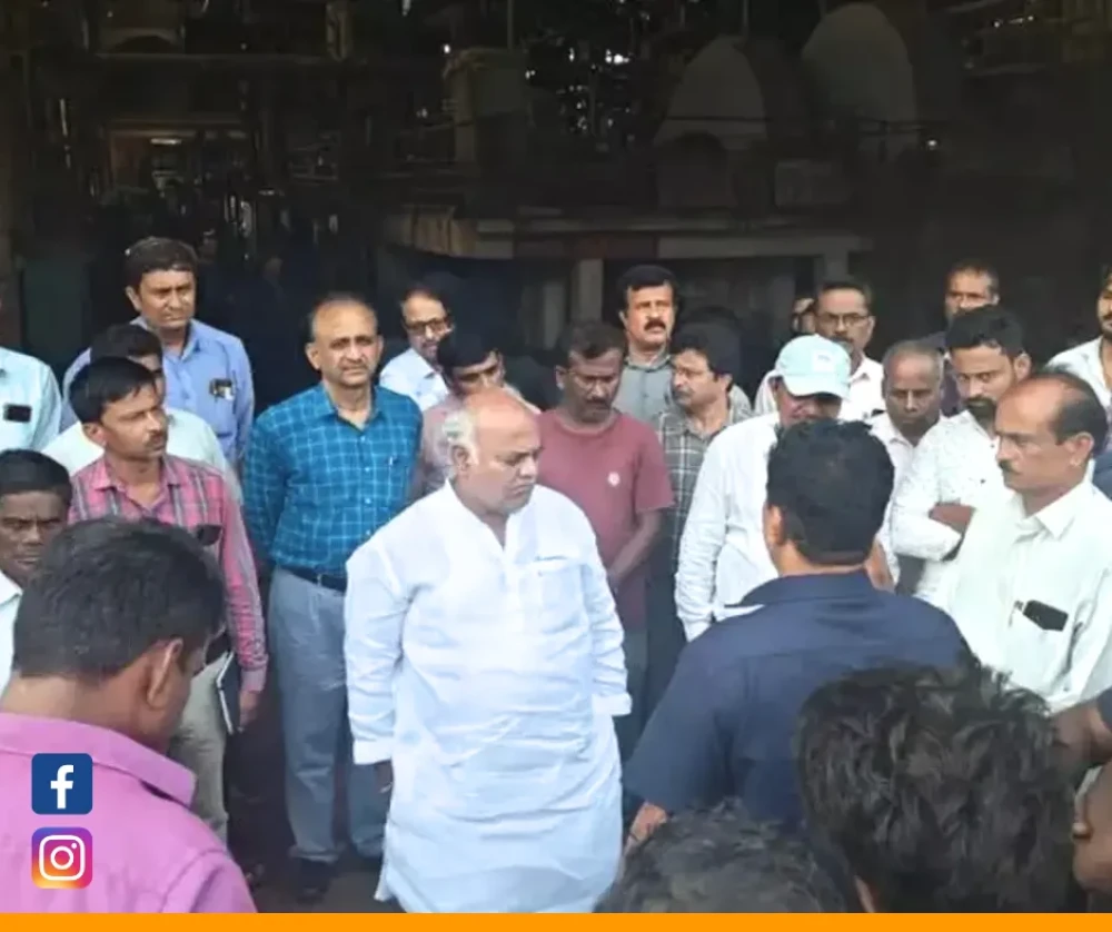 Sugar Minister Shivanand Patil Visits Malaprabha Sugar Factory After Farmers Complain
