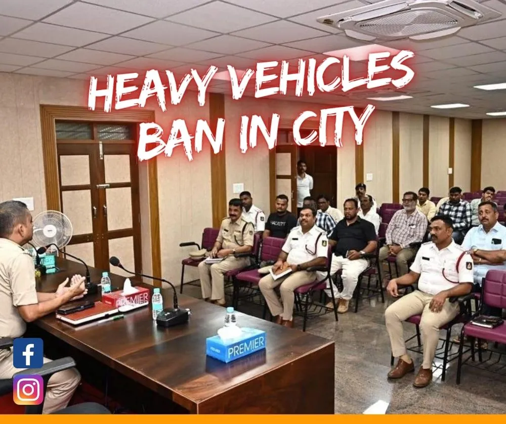Commissioner Orders Heavy Vehicle Ban during peak hours—Violators to face legal charges, (₹4.17 lakh in fines already collected for 2025)!