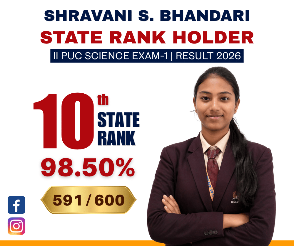 Shravani Somanath Bhandari, Student of NK Education Foundation, Secures 10th Rank in State in II PUC Exam-1