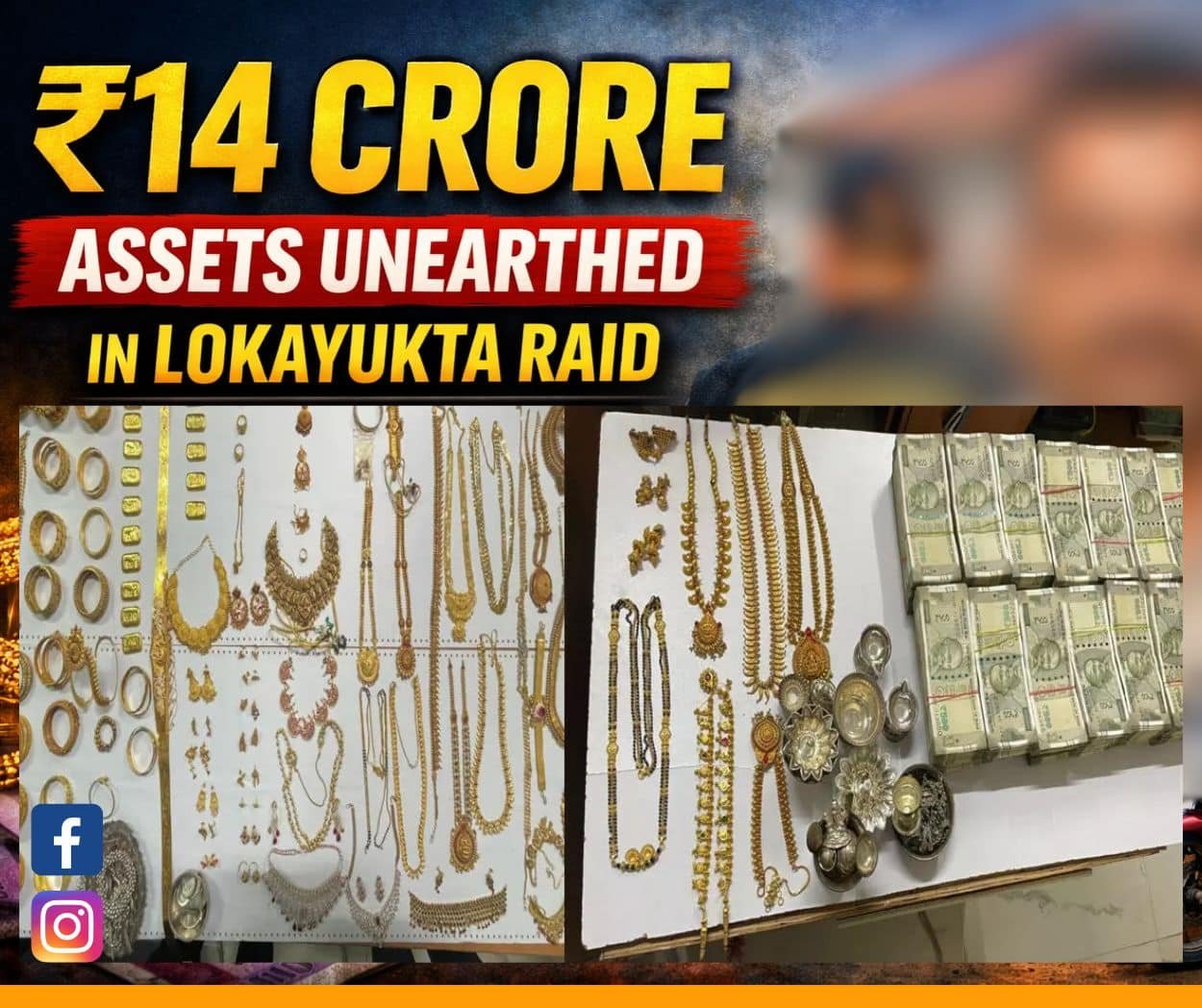 Lokayukta Raid on Belagavi AEE’s Residence; Assets Worth ₹14 Crore Unearthed